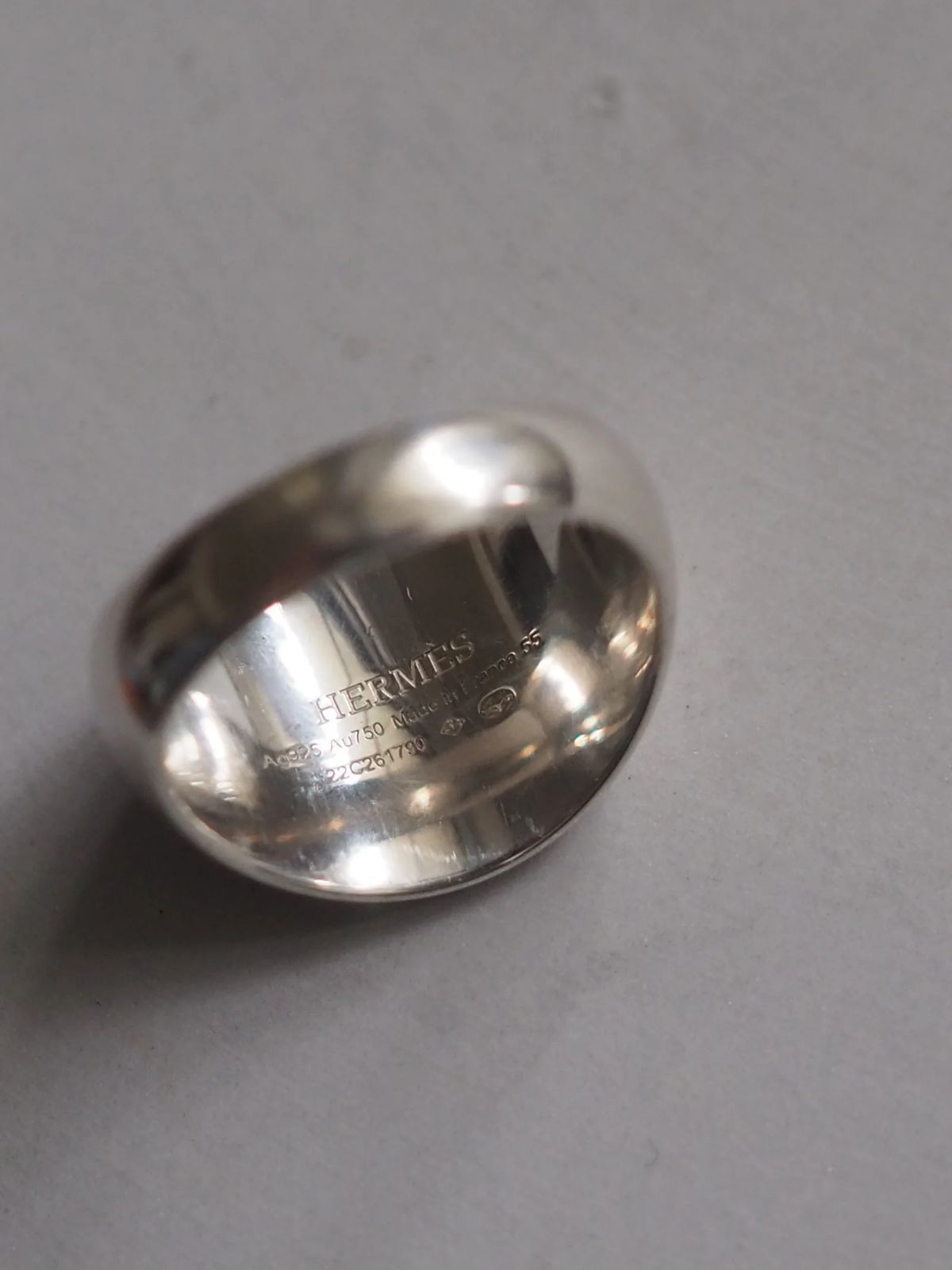 HERMÈS Ex Libris Chevalier Ring 55 エルメス エクスリブリス
