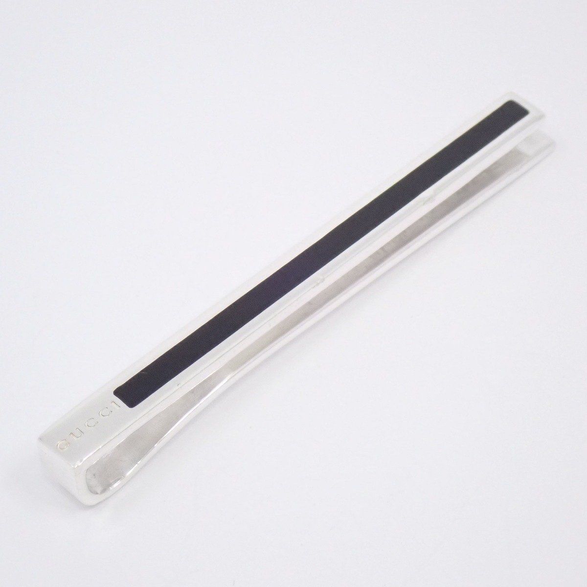 GUCCI グッチ ネクタイピン タイピン タイバー シルバー925 ブラック
