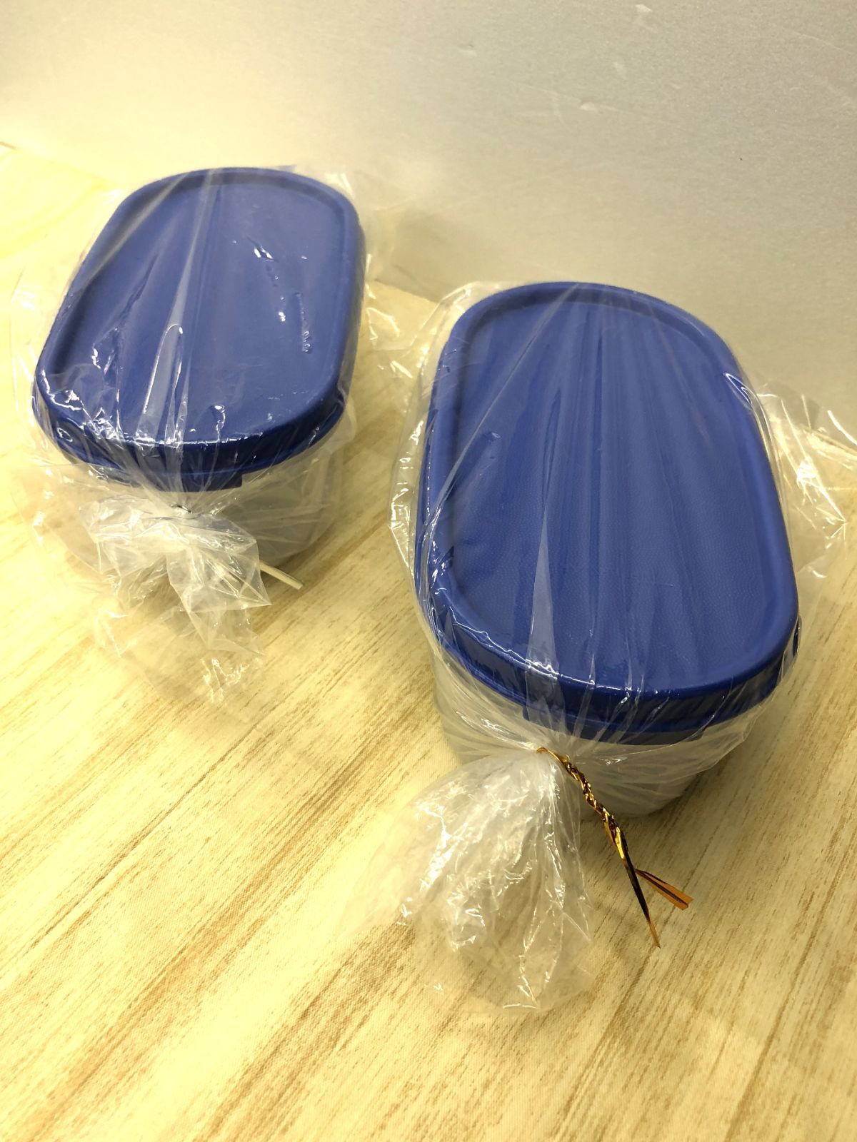 Tupperware タッパーウェア MMだ円 ＃1 500ml 2個セット ブルー 保存