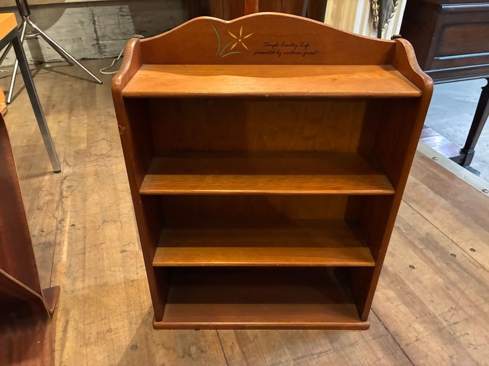 アンティーク/カントリー調/ウッドシェルフ/飾り棚/コレクション棚