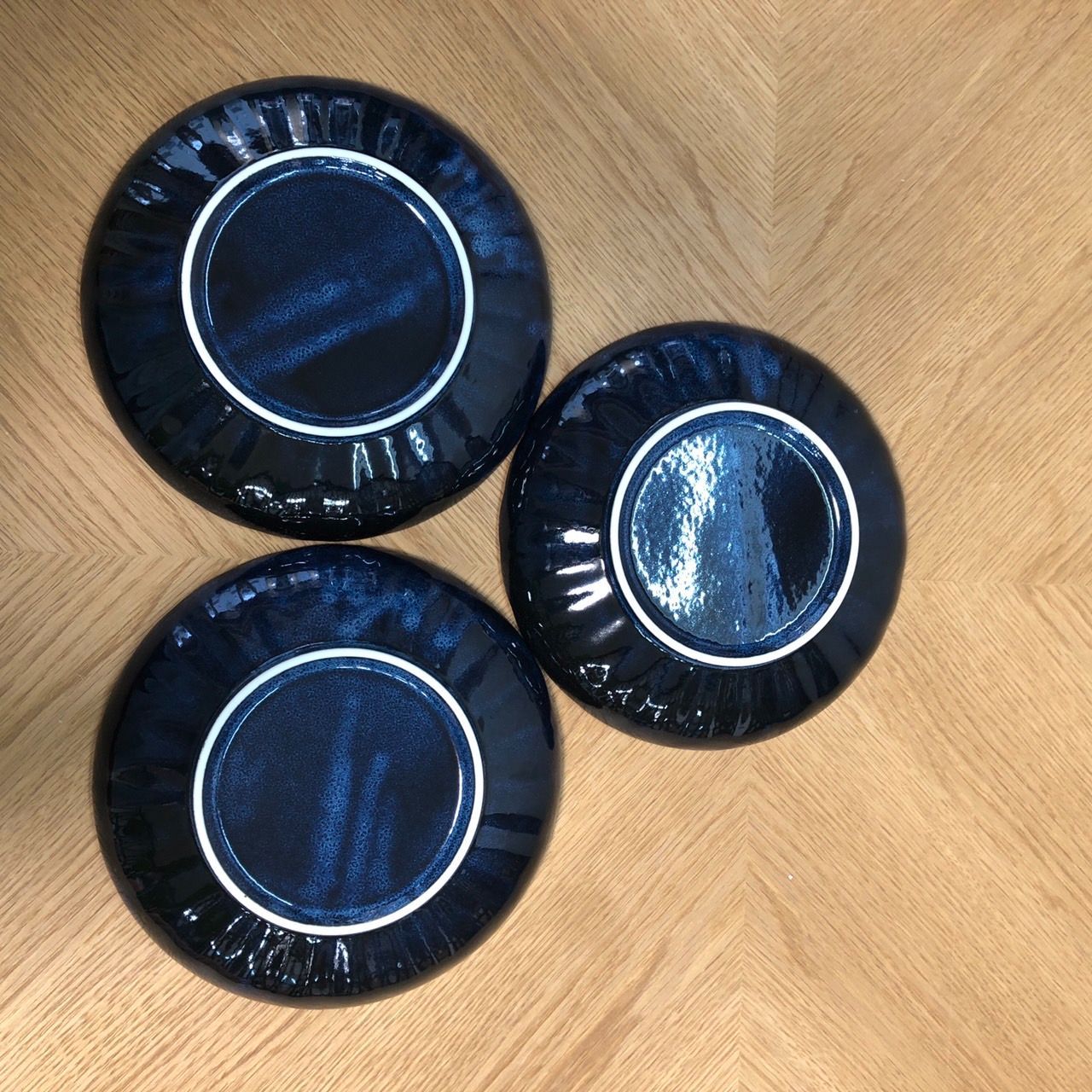 十草(窯変紺)菊型7.5皿 3枚セット - メルカリ