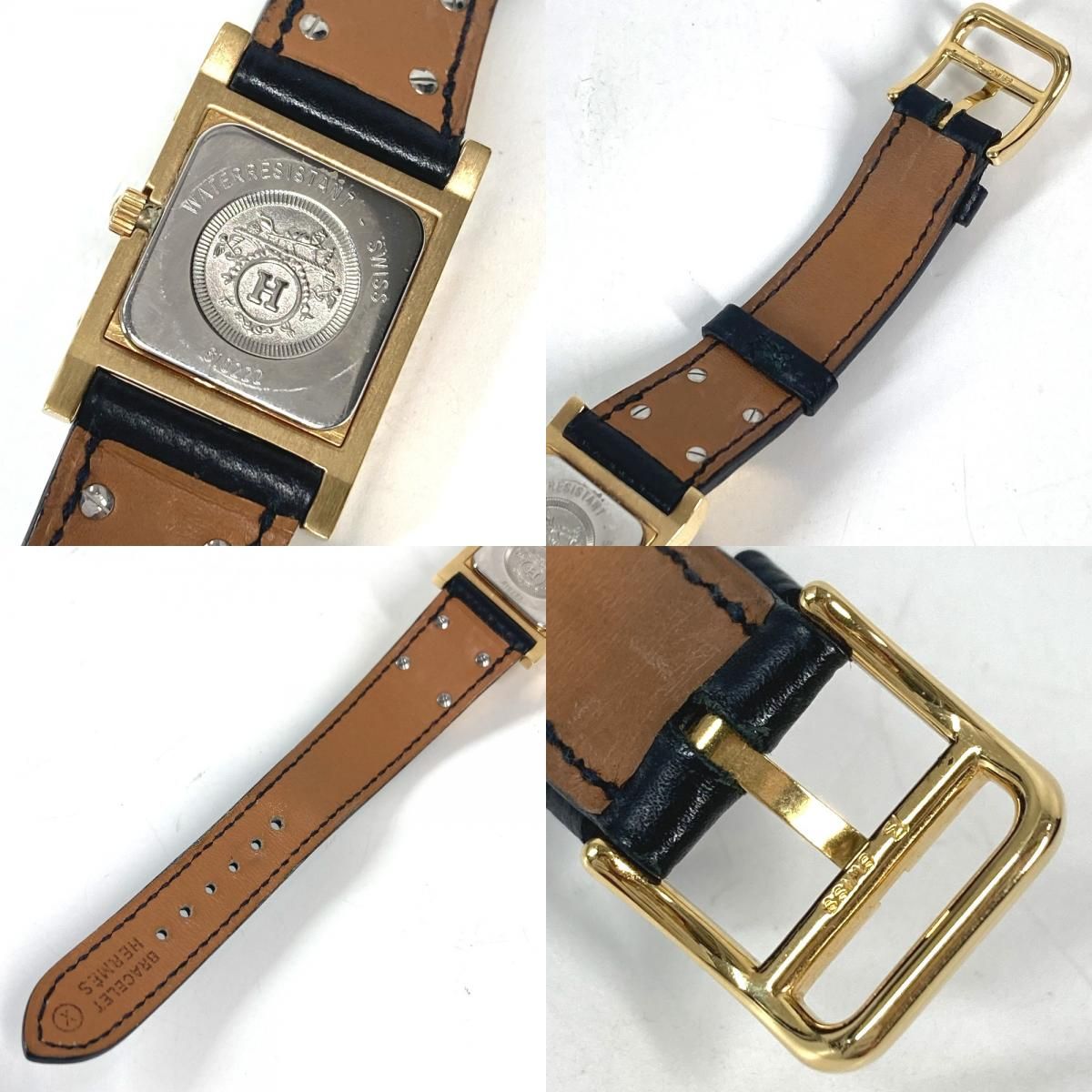 HERMES エルメス 腕時計 メドール レザー ブラック - メルカリ