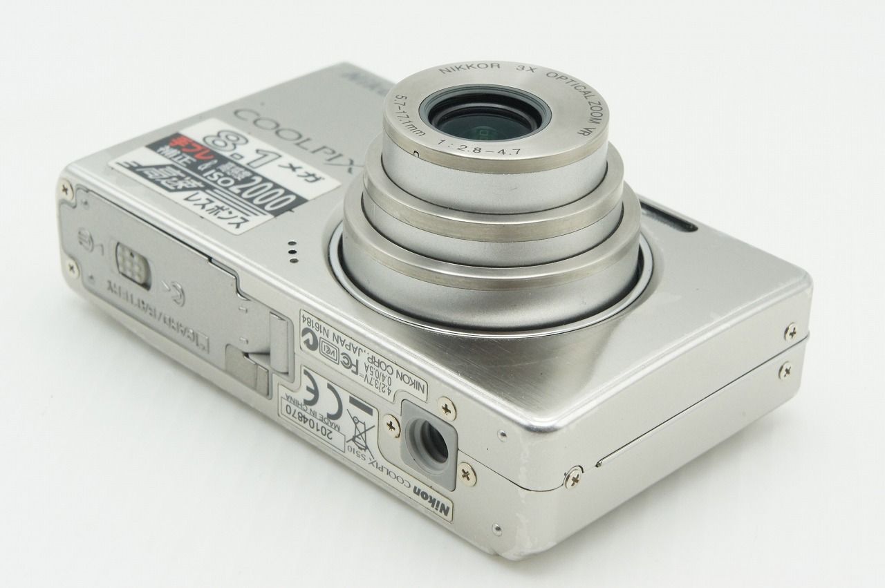 良品 Nikon ニコン COOLPIX S510 コンパクトデジタルカメラ シルバー
