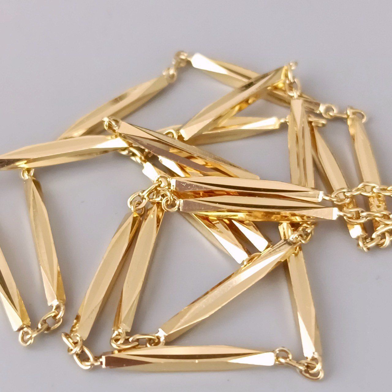 18金 K18 切子チェーン ネックレス 造幣局刻印 レディース 8.12g 41.5