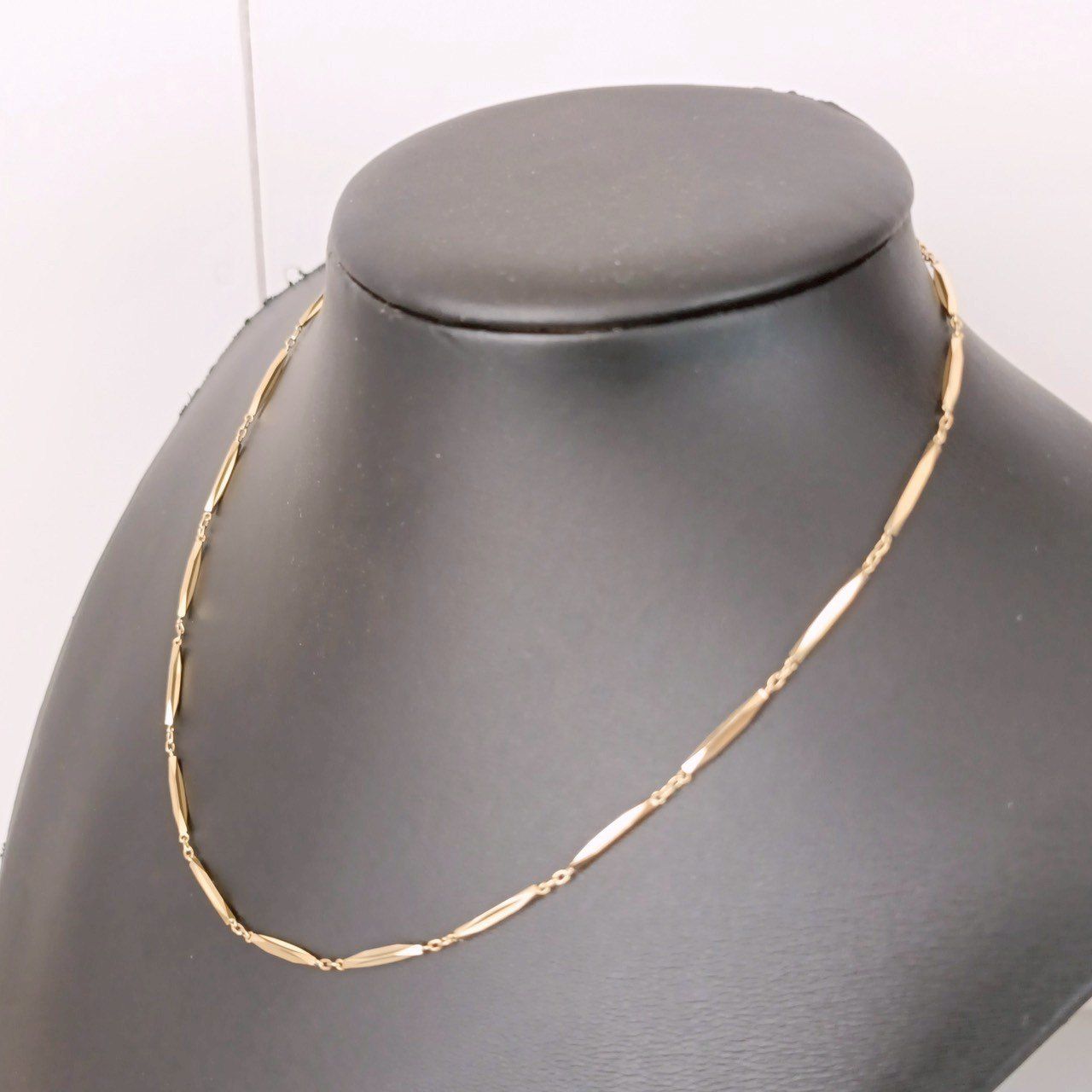 18金 K18 切子チェーン ネックレス 造幣局刻印 レディース 8.12g 41.5