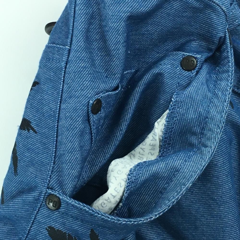 美品】パーリーゲイツ スカート ブルー デニム風 ヤシの木 レディース