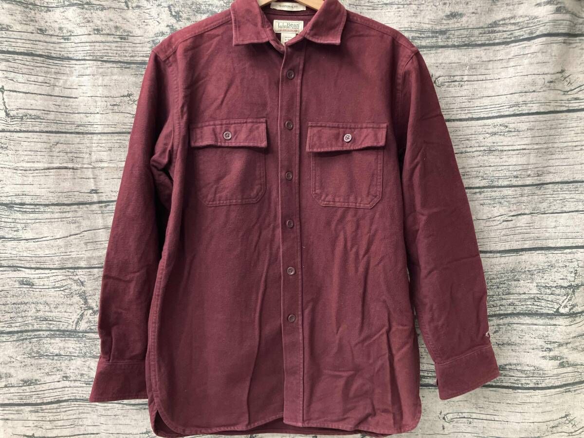L.L.Bean エルエルビーン 長袖シャツ 90s エルサルバドル製 Sサイズ