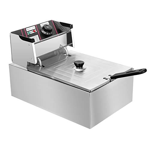 卓上フライヤー 業務用 家庭用 フライヤー 6L大容量 ステンレス 電気