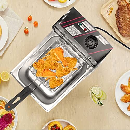 卓上フライヤー 業務用 家庭用 フライヤー 6L大容量 ステンレス 電気