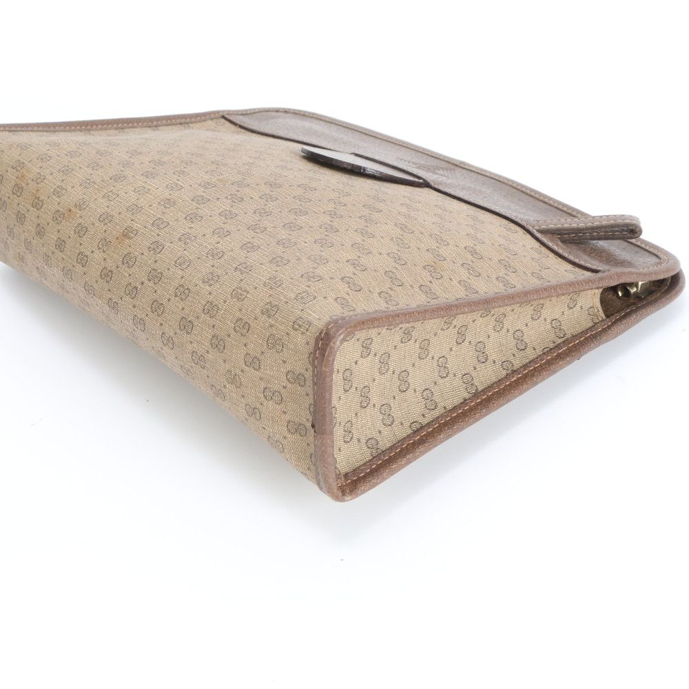 美品 グッチ オールドグッチ マイクロGG レザー セカンドバッグ