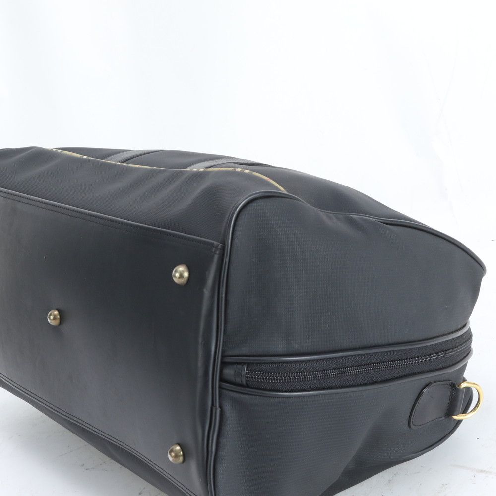 美品 バーバリー ノバ チェック レザー ナイロン ボストン バッグ 出張