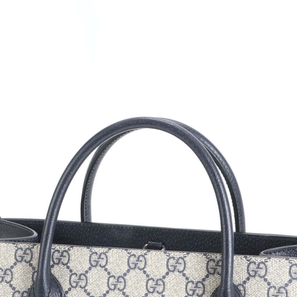極美品 グッチ GGスプリーム 659983 レザー ハンドバッグ トート 本革