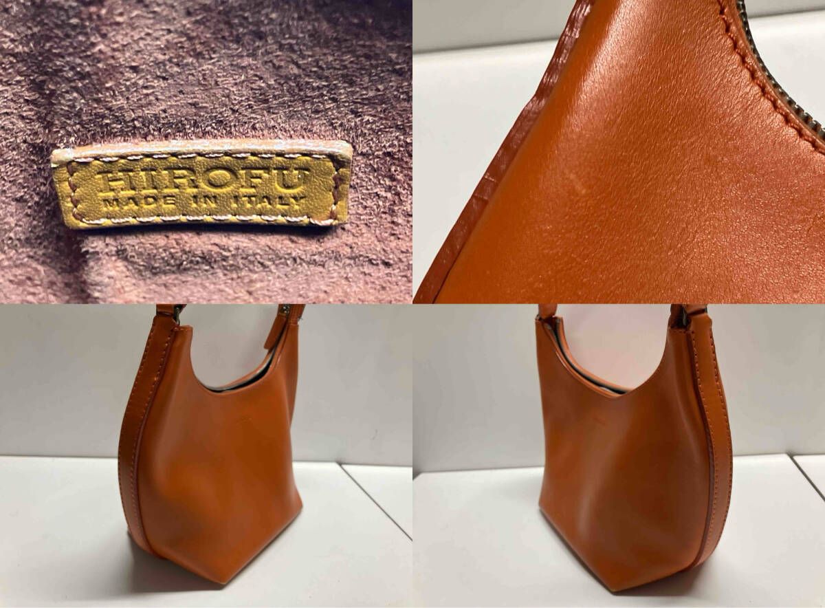 HIROFU ヒロフ ハンドバッグ / レザー・オレンジ - メルカリ