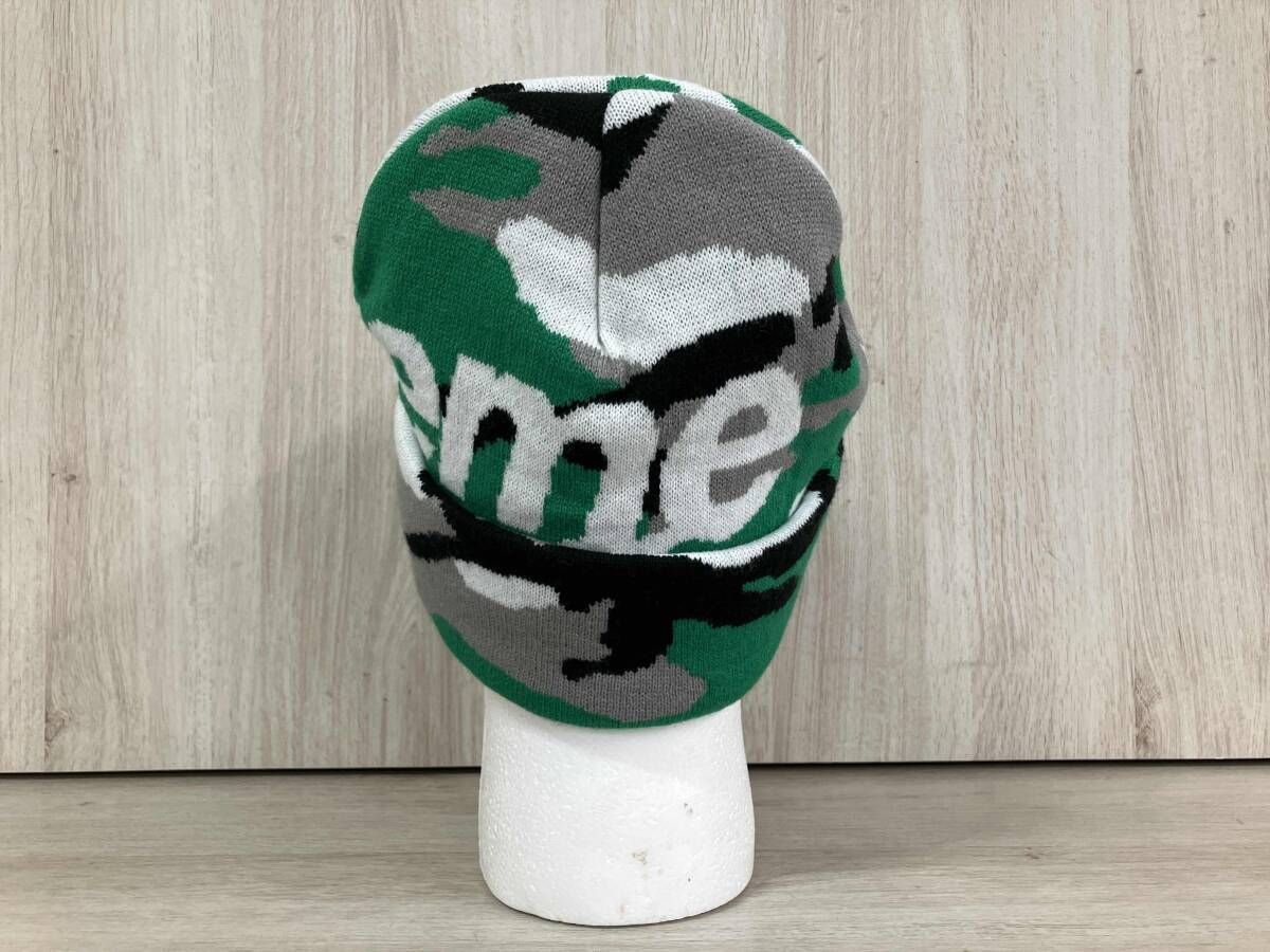 Supreme シュプリーム ニット帽 Camo Big Logo Beanie グリーン - メルカリ