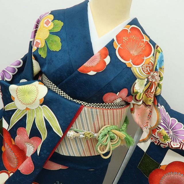 六花-RIKKA- 正絹 金駒刺繡 トールサイズ 梅 桜 橘 笹❀めでたさ全開