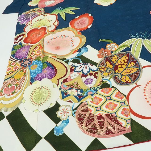 六花-RIKKA- 正絹 金駒刺繡 トールサイズ 梅 桜 橘 笹❀めでたさ全開