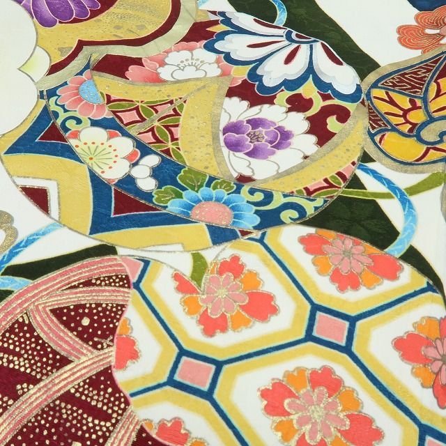 六花-RIKKA- 正絹 金駒刺繡 トールサイズ 梅 桜 橘 笹❀めでたさ全開