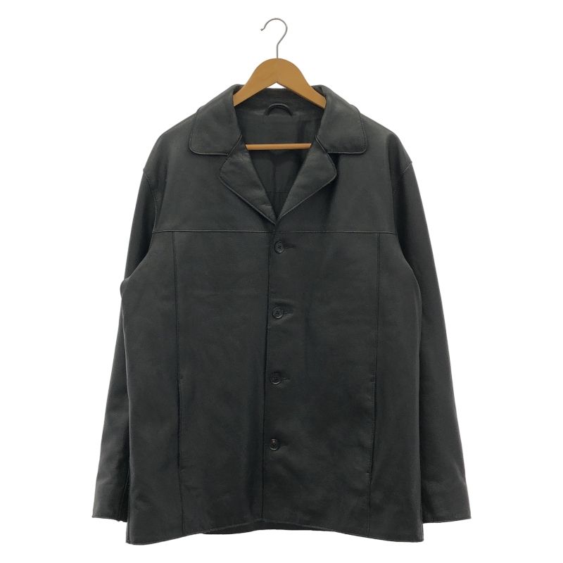 【中古】YOKE Cow Leather Car Jacket サイズ3(M～L相当) YK25FW01018B 黒 ヨーク[91][240091402553] 中古】YOKE Cow Leather Car Jacket サイズ3(M～L相当) YK25FW01018B