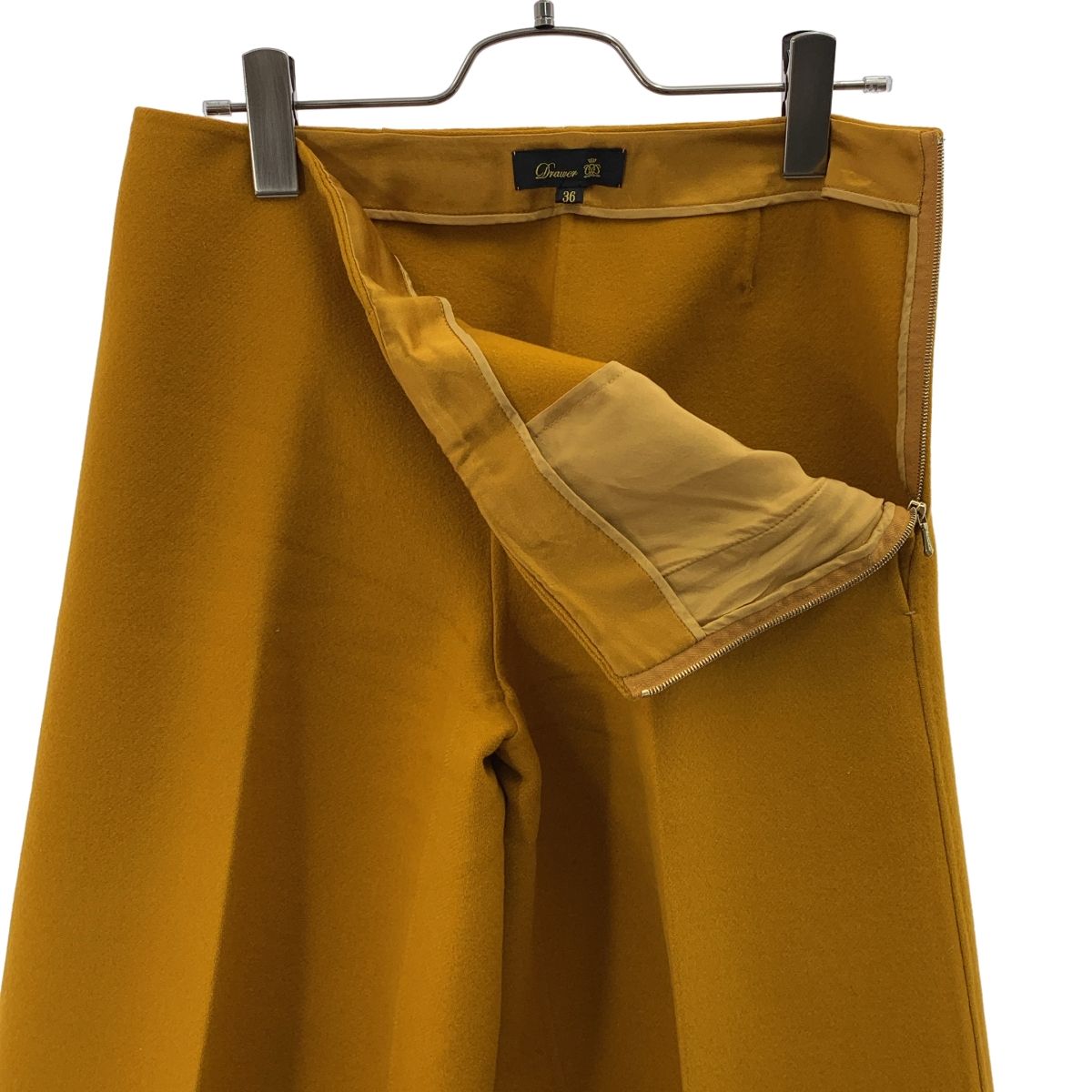 Drawer / ドゥロワー | ウール サイドジップ ワイドパンツ | 36