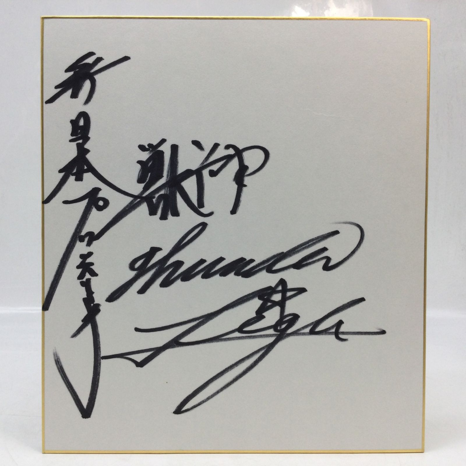 2260 【直筆サイン色紙】獣神サンダー・ライガー 写真付き 新日本