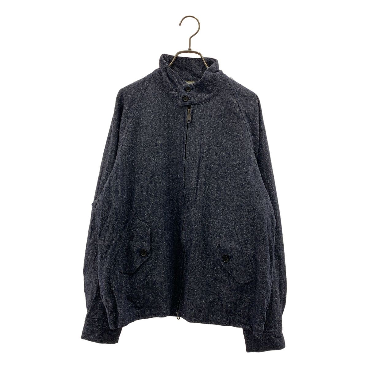 【美品】  un/unbient / アン | × MusterWerk / SILK NEP HARRINGTON JKT シルクネップ ハリントン スイングトップ ジャケット | 3 | インディゴ | メンズ 美品】 un/unbient / アン | × MusterWerk / SILK NEP HARRINGTON JKT