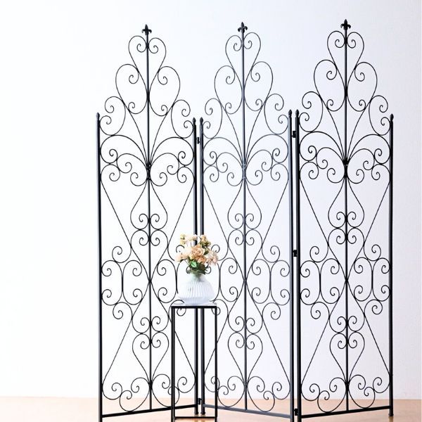 パーテーション アイアン 3連 折りたたみ アンティーク 目隠し