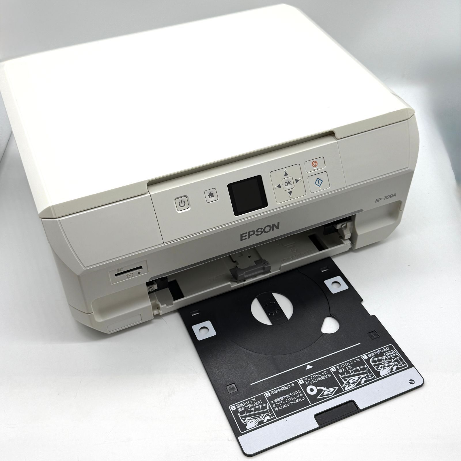 PC周辺機器 EPSON インクジェットプリンター ホワイト プリンター EP-709A