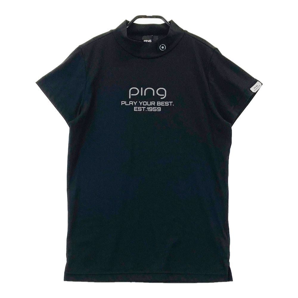 サイズ：LL PING ピン 2024年モデル モックネック半袖Tシャツ ブラック