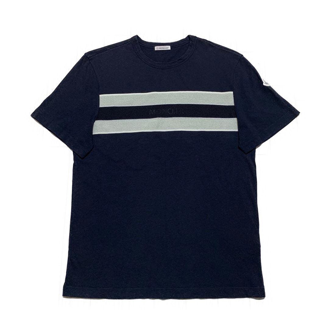 MONCLER メッシュ Tシャツ ネイビー S 国内正規品 4S364 - メルカリ