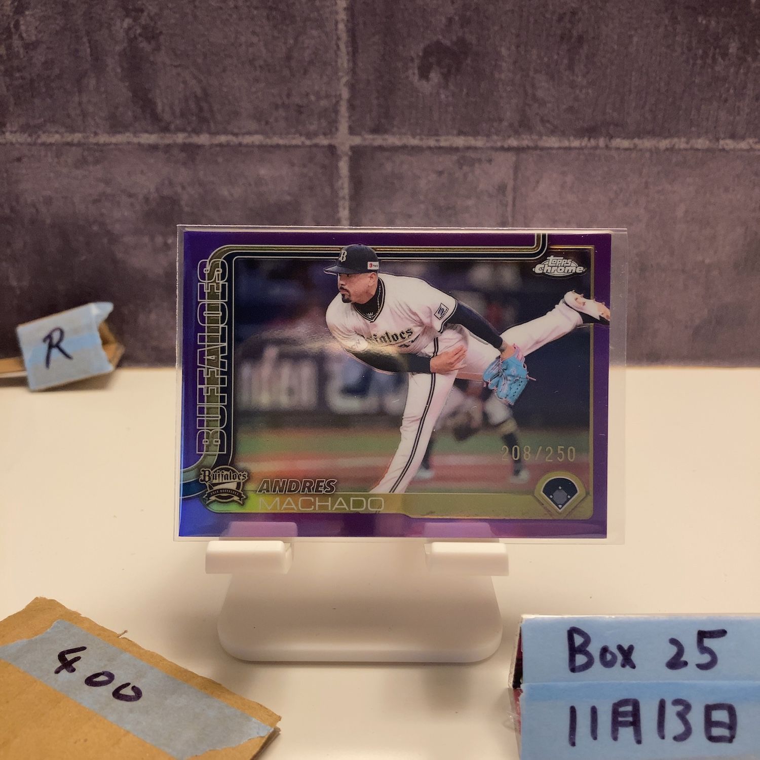 2025 Topps Chrome NPB Andres Machado 208/250 Orix Buffaloes Purple