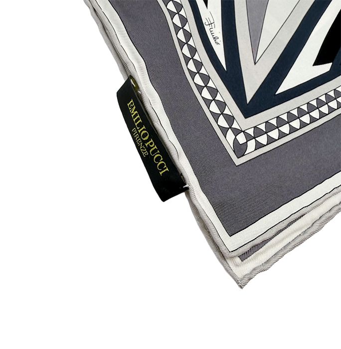 エミリオプッチ EMILIO PUCCI スカーフ モノトーン シルク レディース