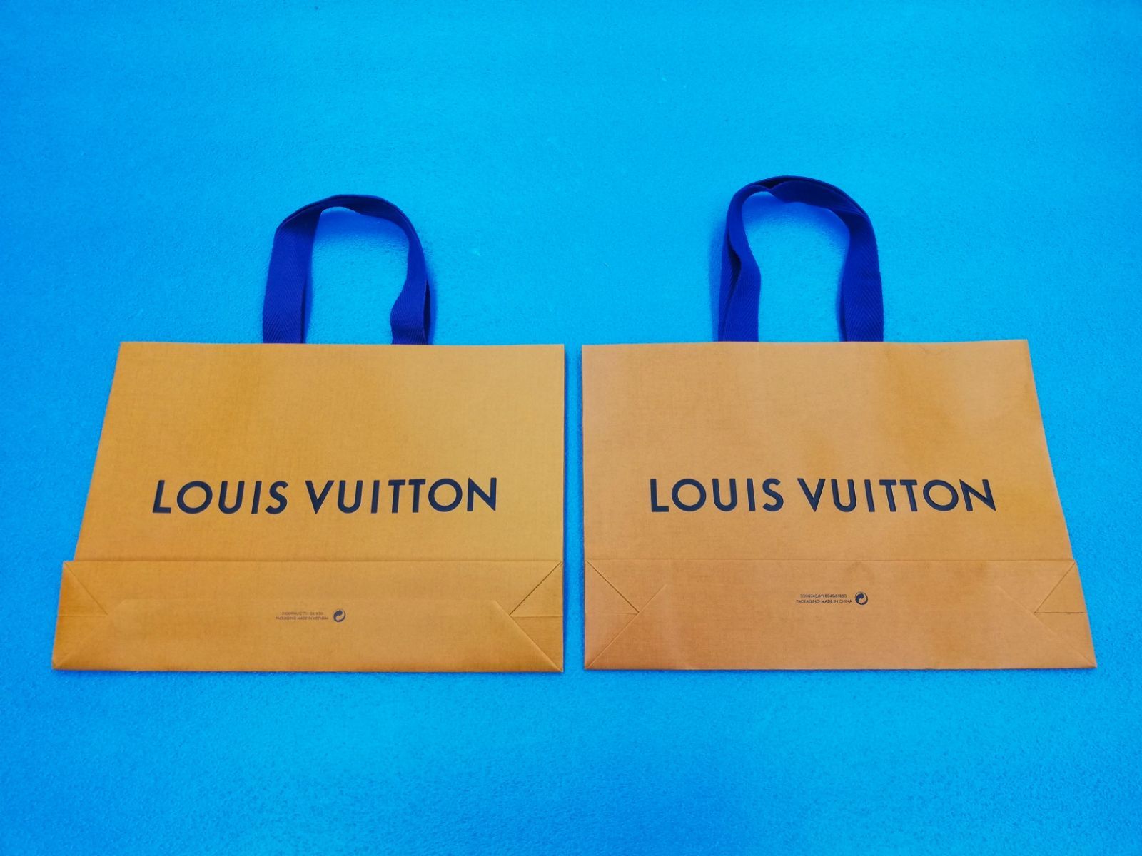 送料無料】ルイ・ヴィトン 紙袋 6個セット サイズ2種 オレンジ色 LOUIS