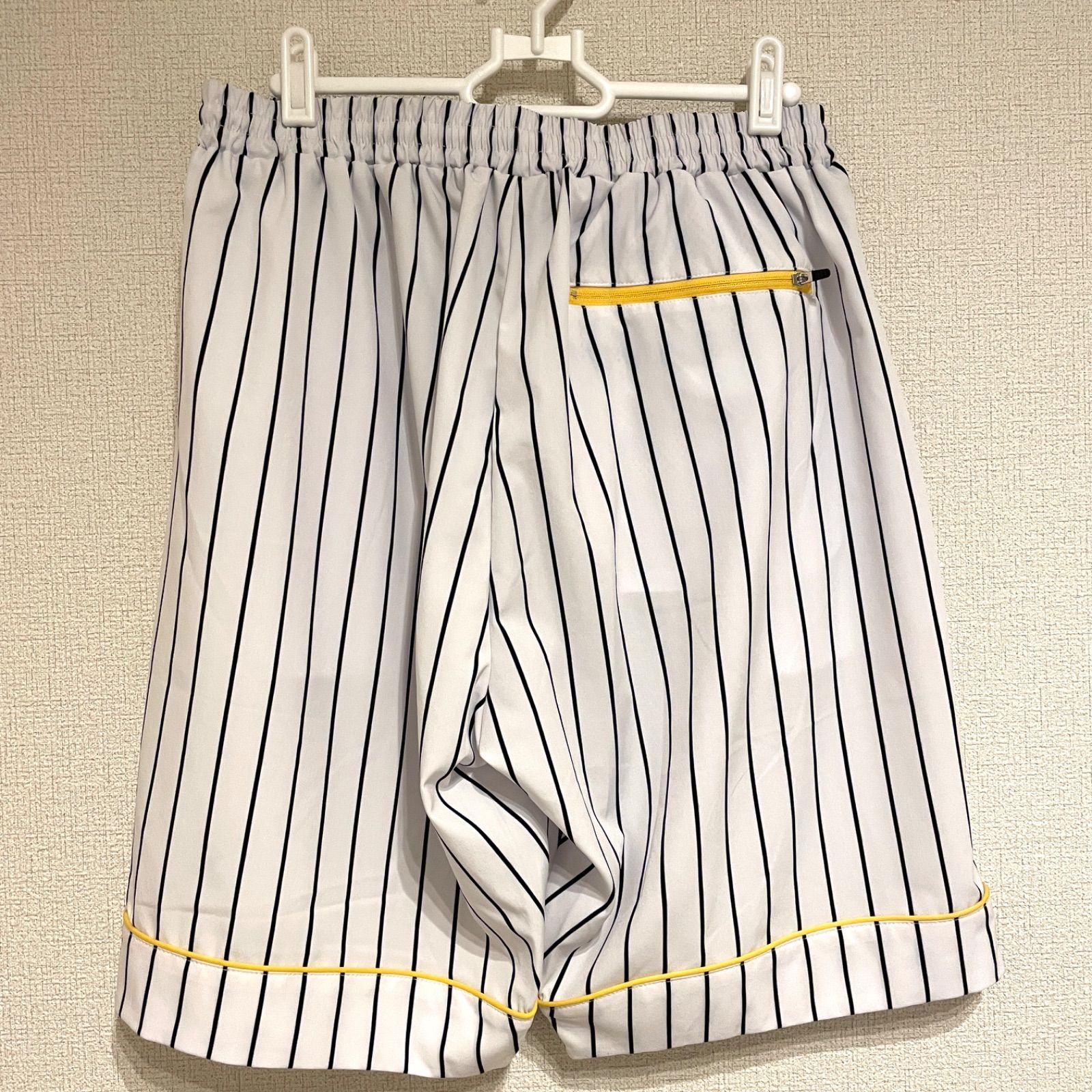 新品】AKTR バスパン ストライプ L ホワイト メンズ アクター バスケ