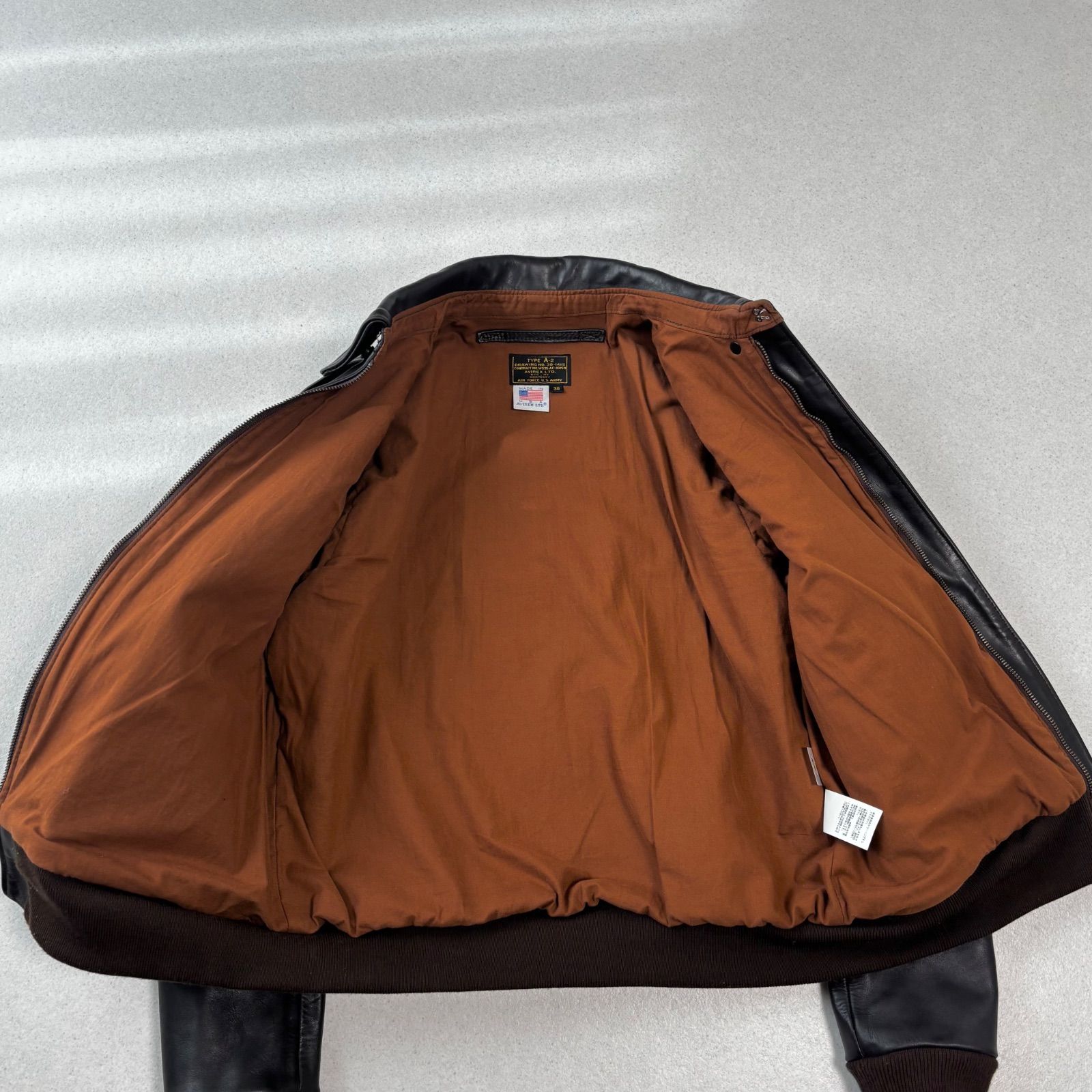 定価17万円 AVIREX MADE IN USA A-2 flight jacket アヴィレックス