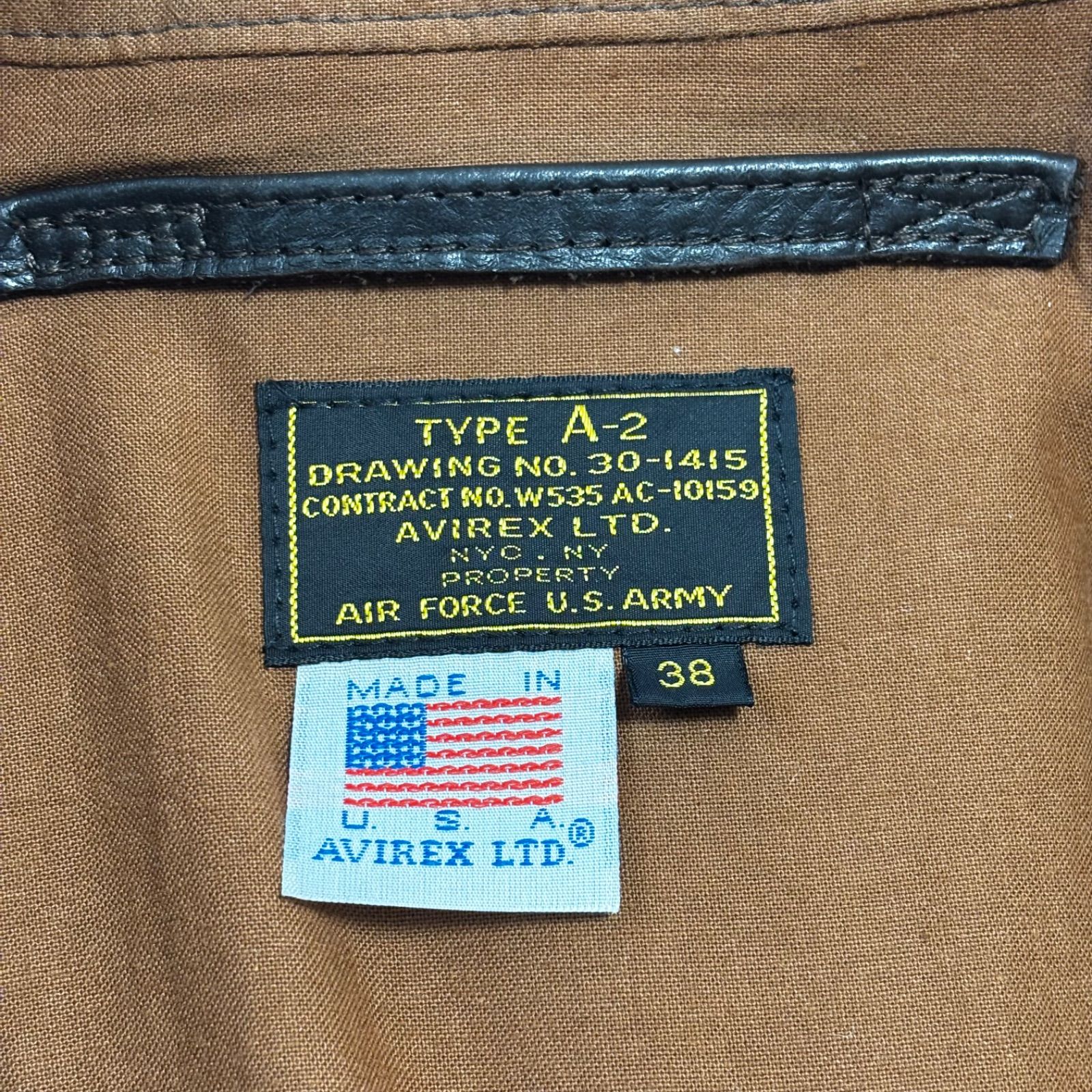 定価17万円 AVIREX MADE IN USA A-2 flight jacket アヴィレックス