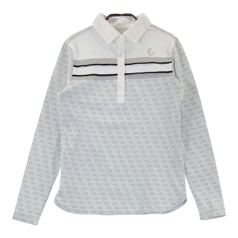 サイズ：S CALLAWAY キャロウェイ レッドレーベル 長袖ポロシャツ 総柄 グレー系 [240101637003] ゴルフウェア レディース ストスト