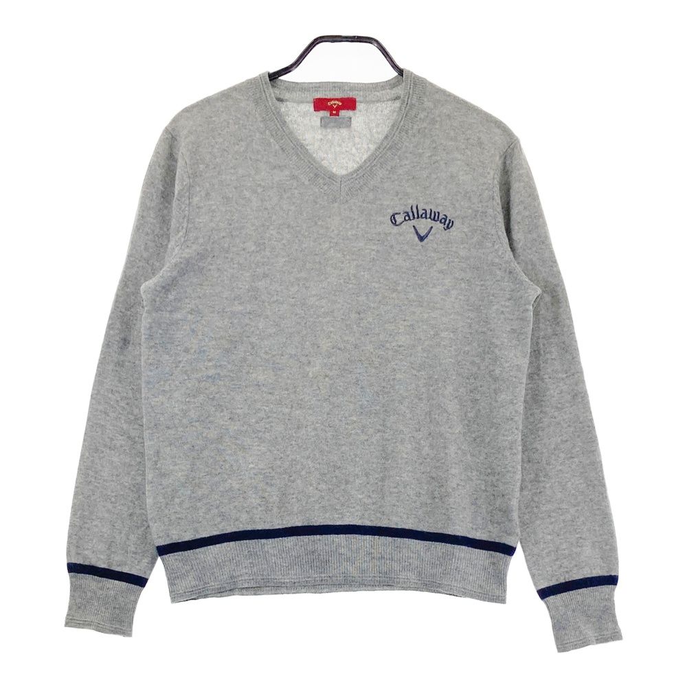 サイズ：M CALLAWAY キャロウェイ レッドレーベル カシミヤ 長袖ニット