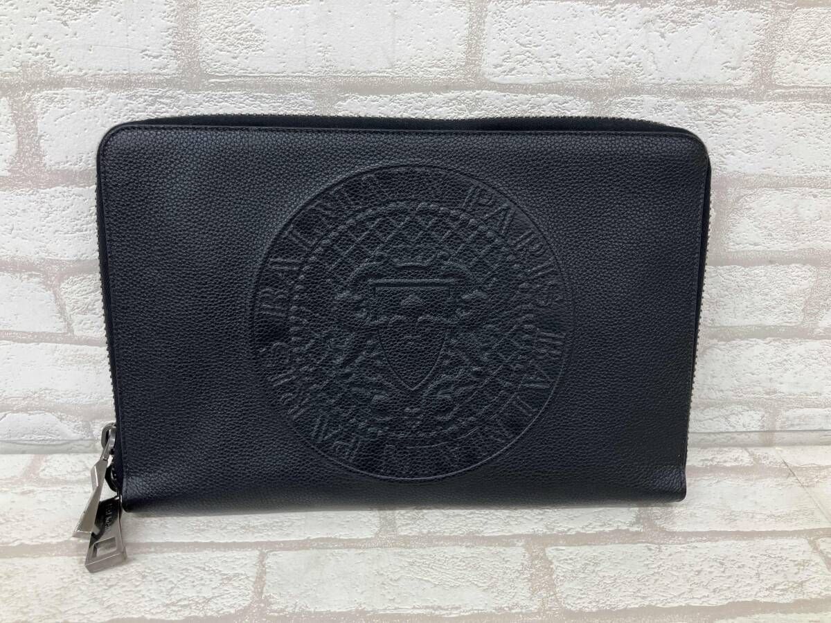 Balmain ×  コレクション クラッチバッグ BALMAIN RM1M000LMZM バルマン クラッチバッグ セカンドバッグ レザー
