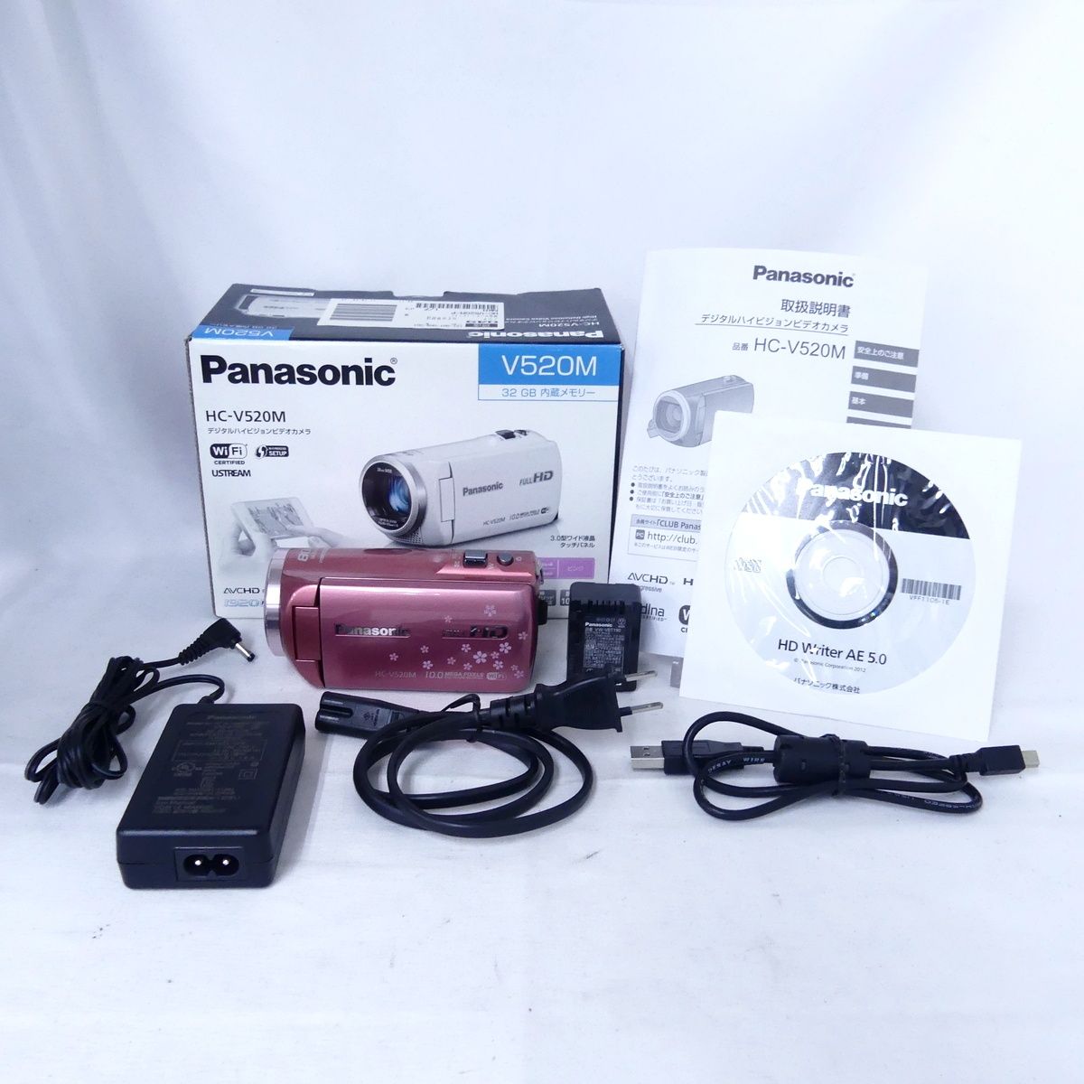 Panasonic パナソニック HC-V520M ピンク 2013年製 デジタルビデオ