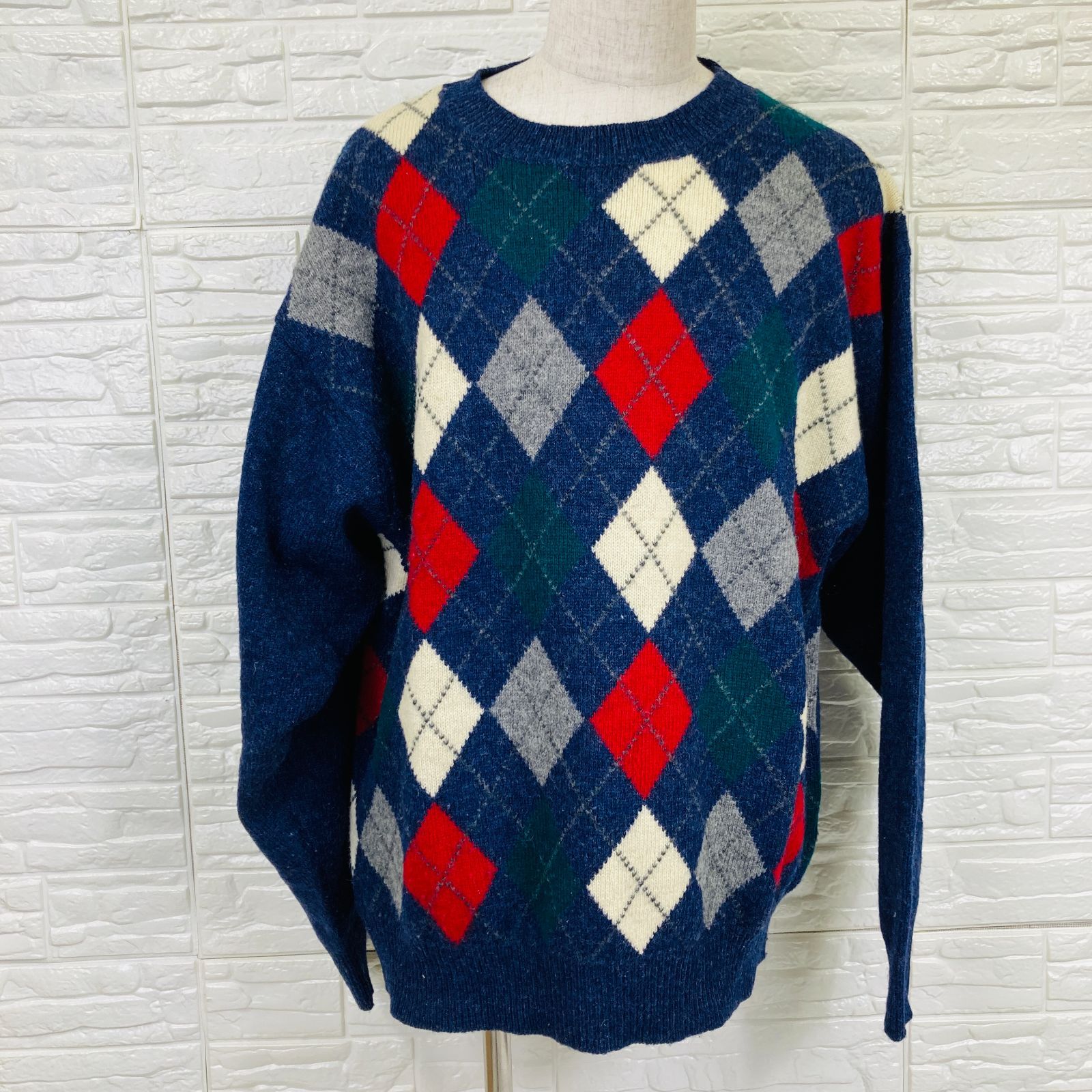 希少4L】PRO-KEDS アーガイル柄 ウールニット セーター 4Lサイズゆる