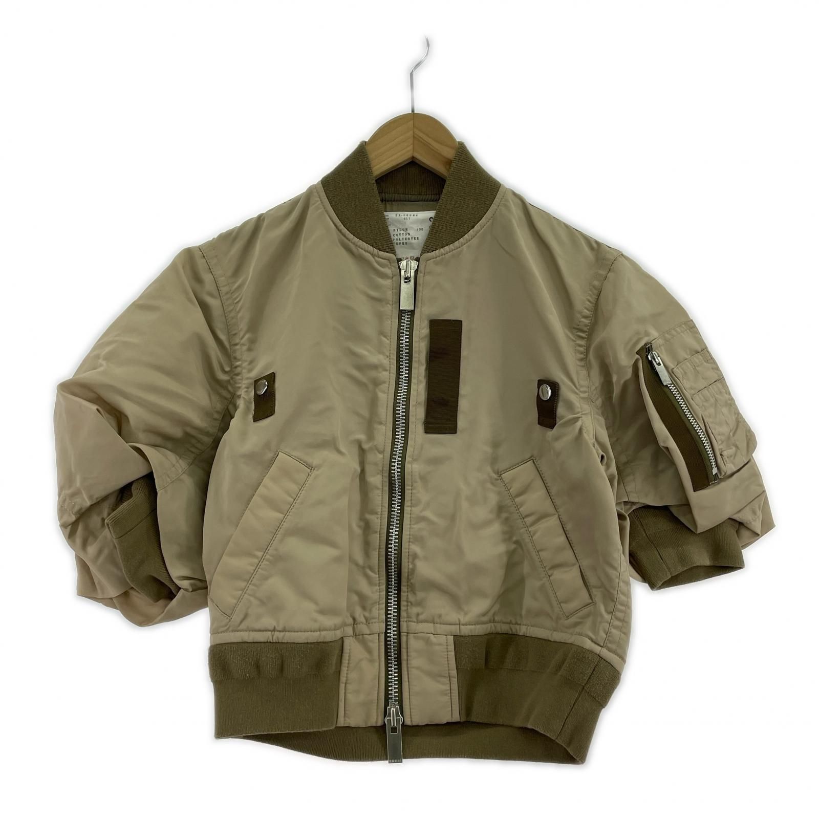 Sacai Nylon Twill Blouson Bomber Jacket 1 ﾍﾞｰｼﾞｭ - メルカリ