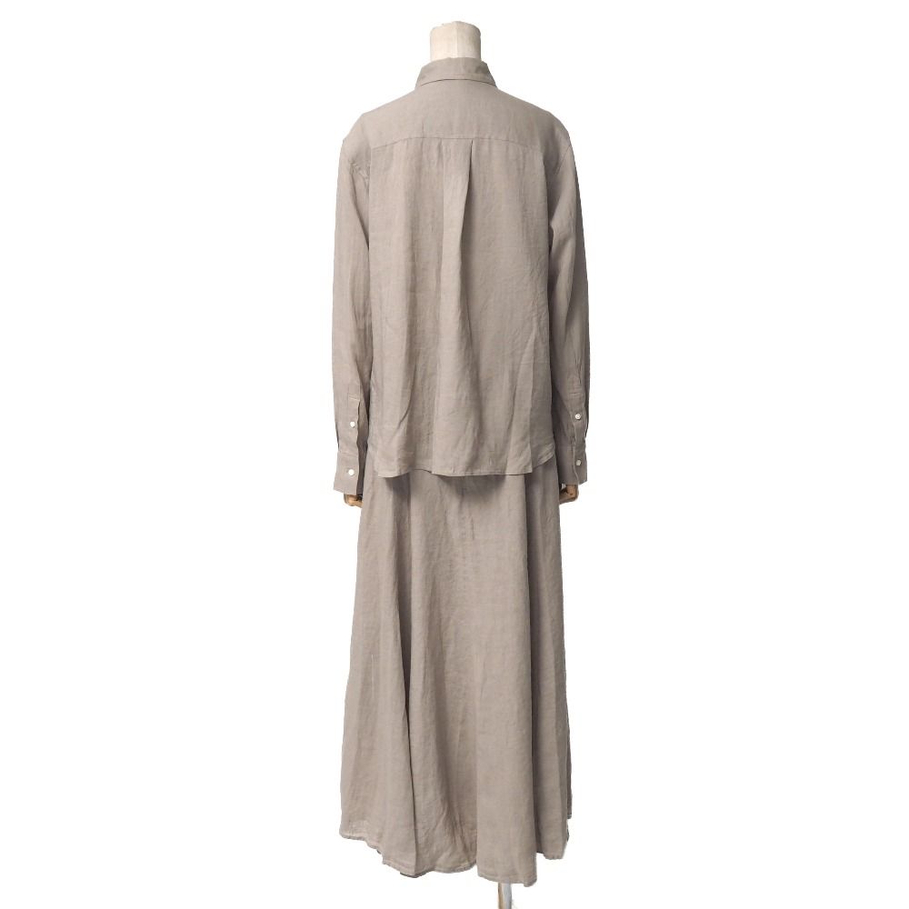 □美品□PLAGE プラージュ スカートスーツ サイズ38 リネン 長袖シャツ