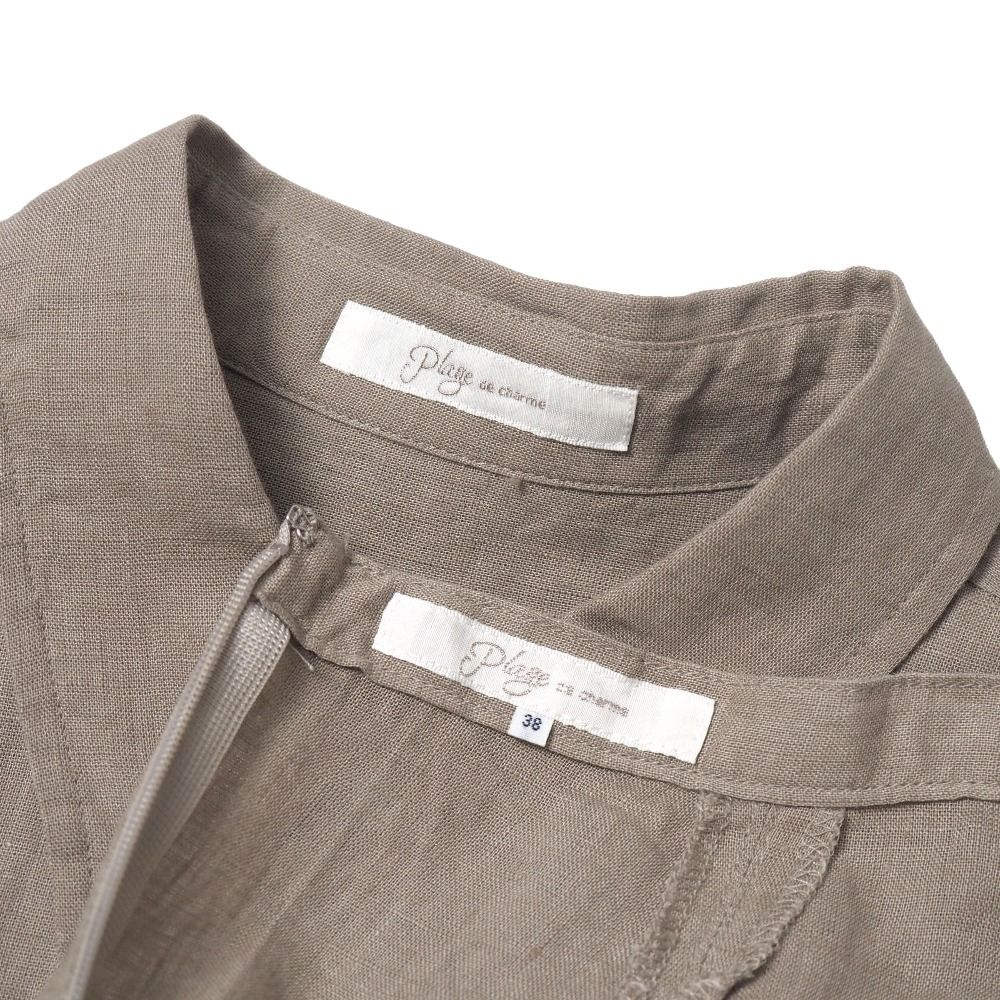 □美品□PLAGE プラージュ スカートスーツ サイズ38 リネン 長袖シャツ