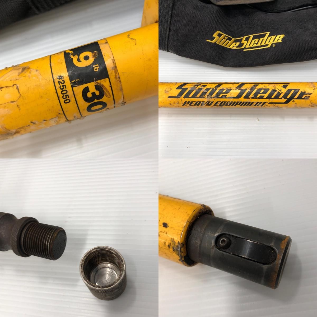 ДДSlide sledge スライドスレッジ ピン抜きハンマー 袋付 9lb イエロー ДДSlide sledge スライドスレッジ ピン抜きハンマー 袋付 9lb イエロー