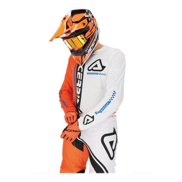 ACERBIS アチェルビス J-TRACK CONNECTIONジャージ ホワイト/オレンジ