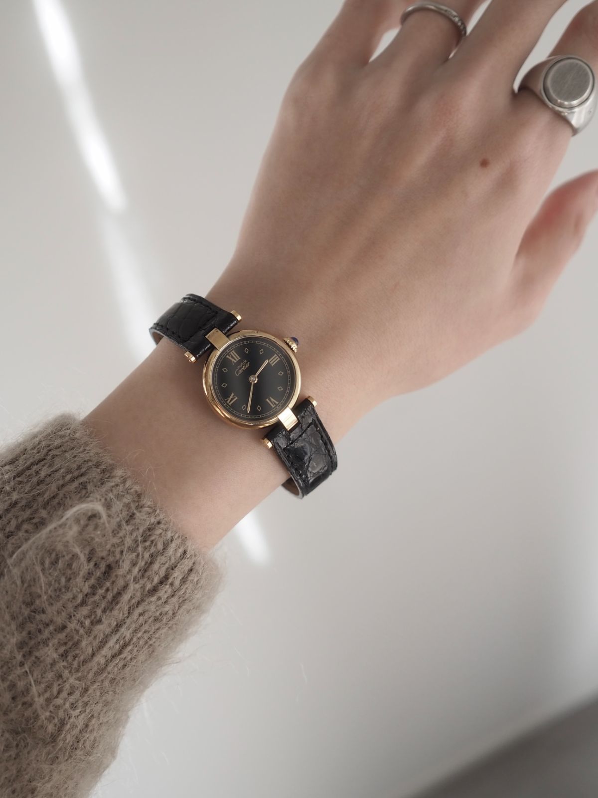 Cartier Must de Vendome Watch SM Black Diamond カルティエ マスト 