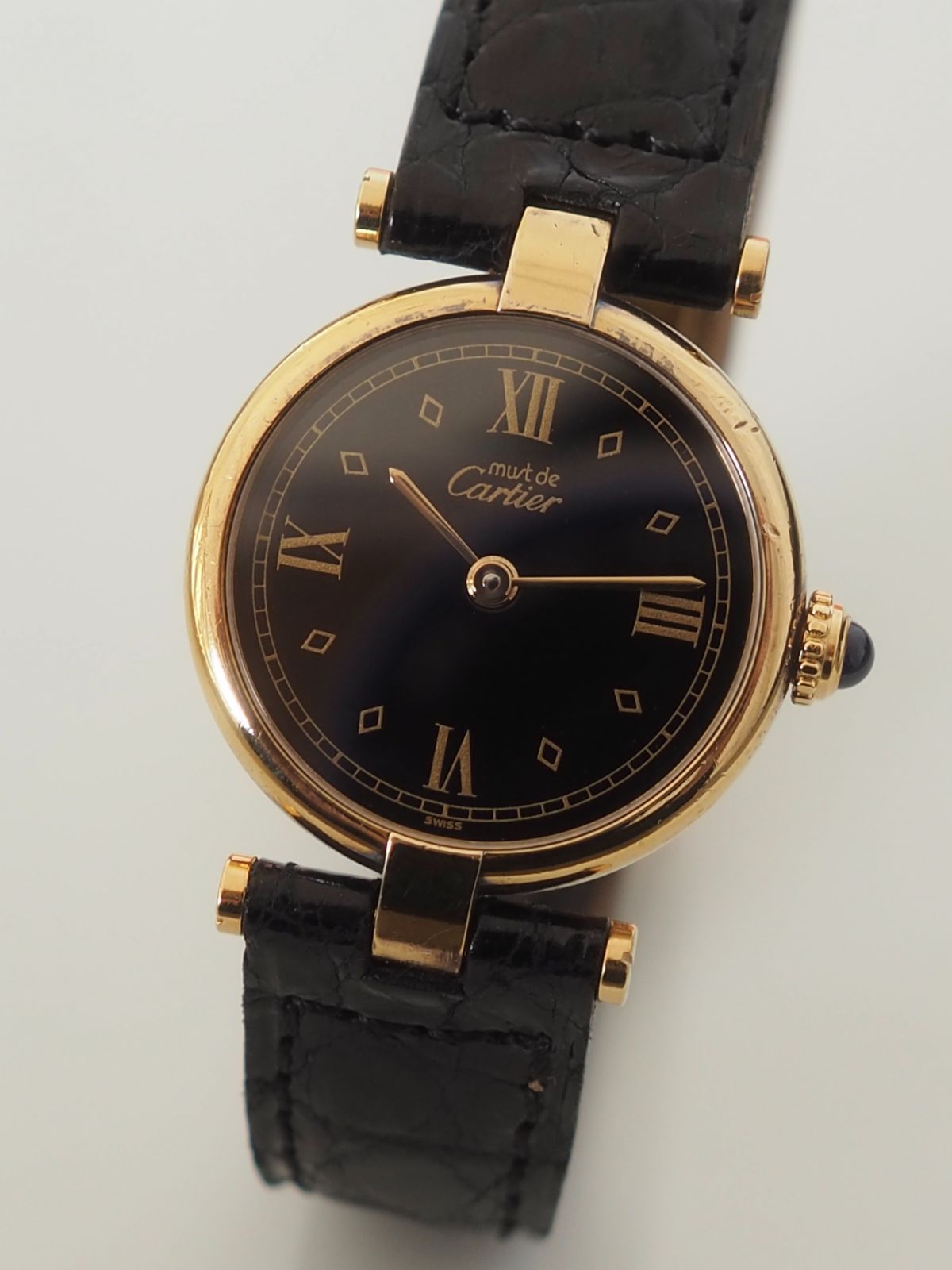 Cartier Must de Vendome Watch SM Black Diamond カルティエ マスト 