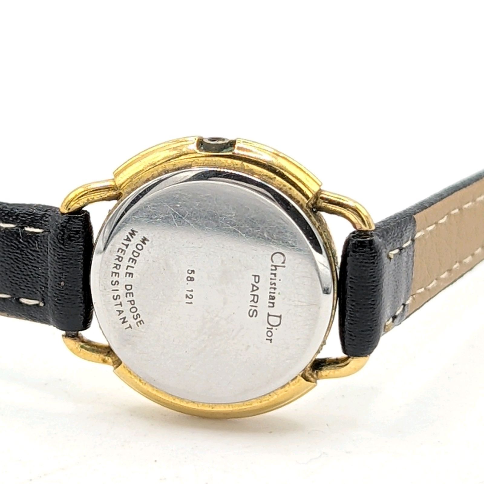 Christian Dior 58.121 Watch Quartz Ladies Round Gold White dial