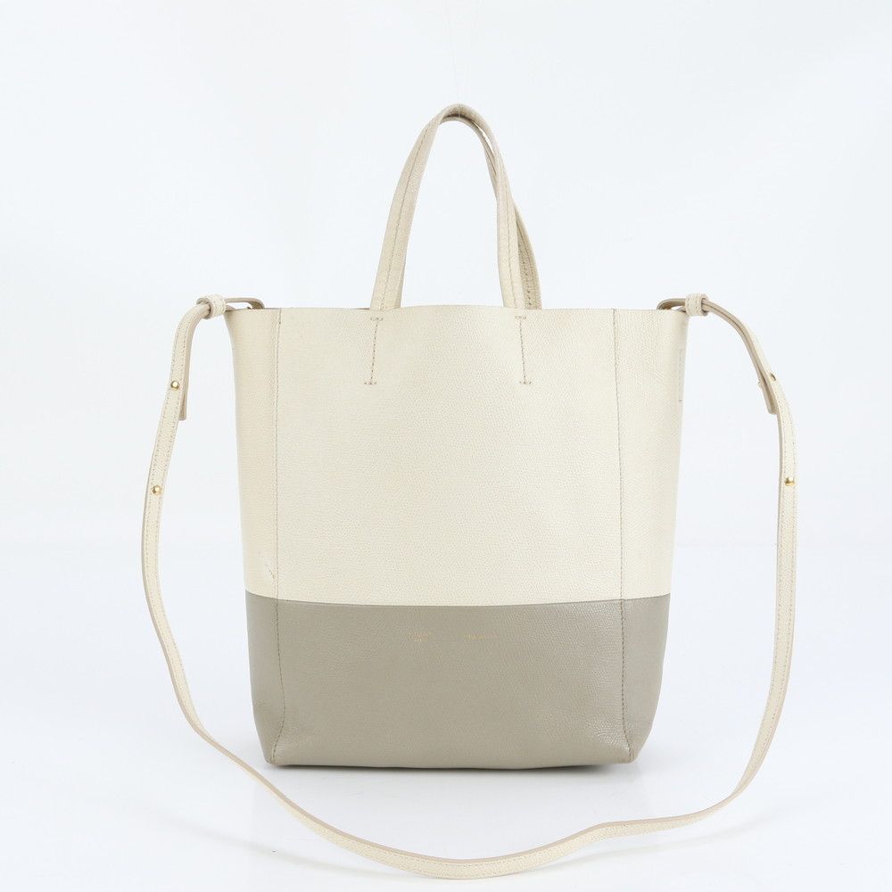 極美品 セリーヌ バーティカル カバ スモール レザー 2WAY トート