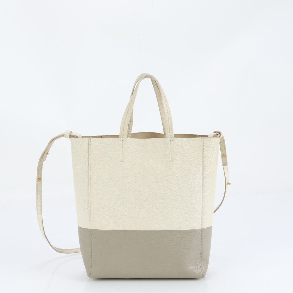 極美品 セリーヌ バーティカル カバ スモール レザー 2WAY トート